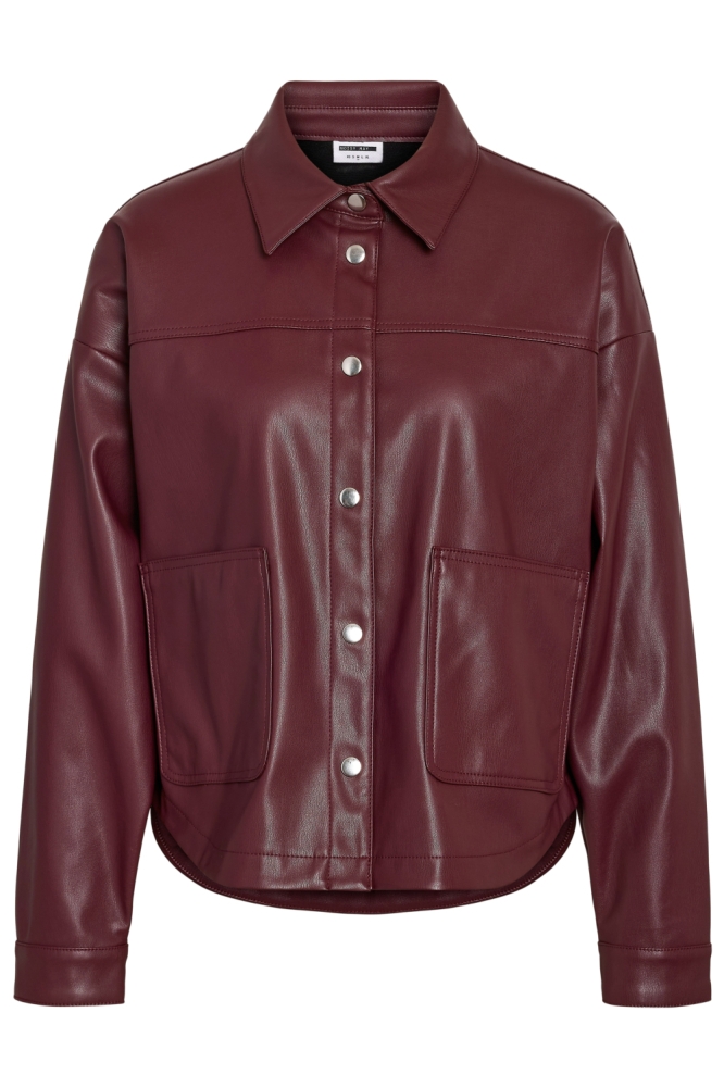 NMBETTIE LS PU SHIRT 27034745 WINDSOR WINE